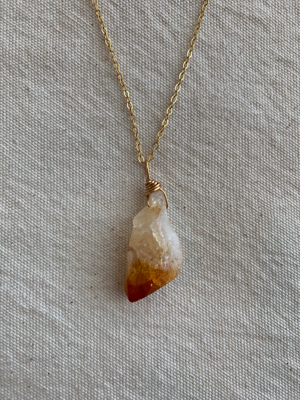 Citrine medium necklace