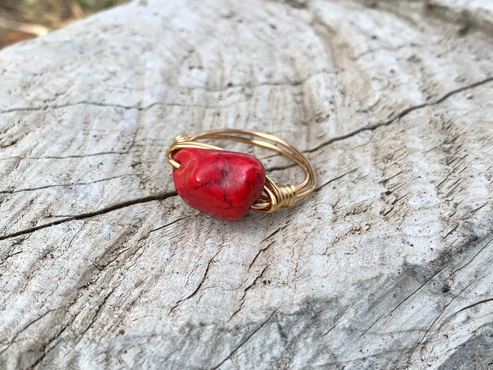 Red magnesite small ring