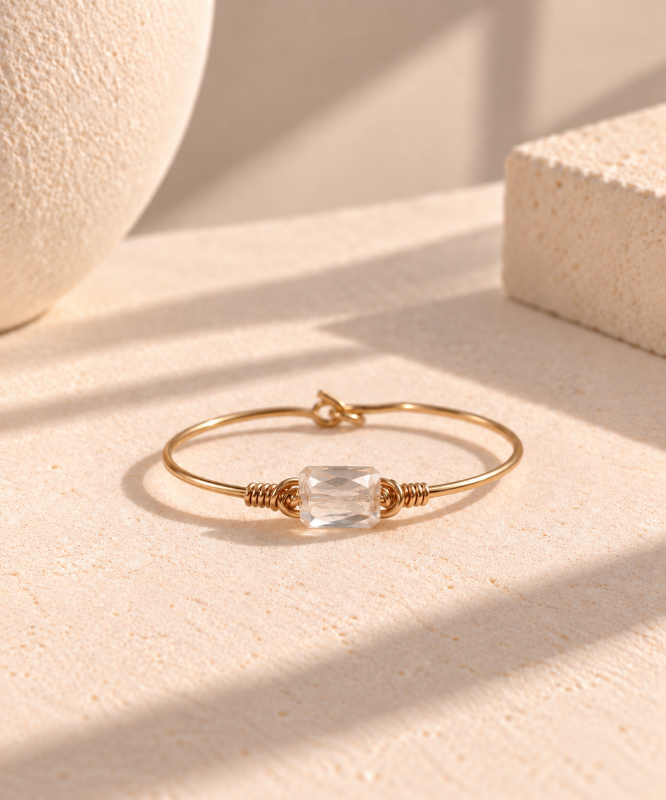 Clear quartz small bracelet