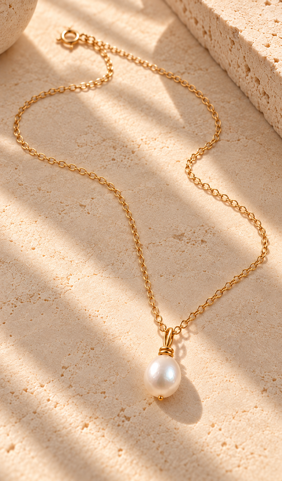 Pearl charm necklace