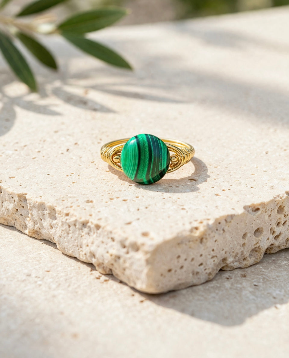 Malachite ring