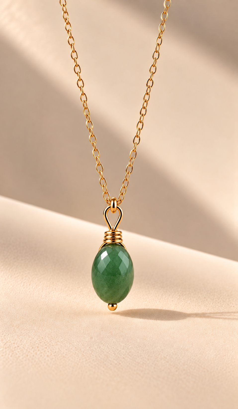 Jade charm necklace