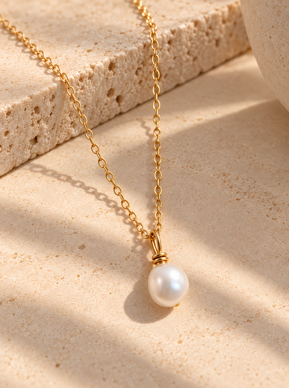 Pearl charm necklace