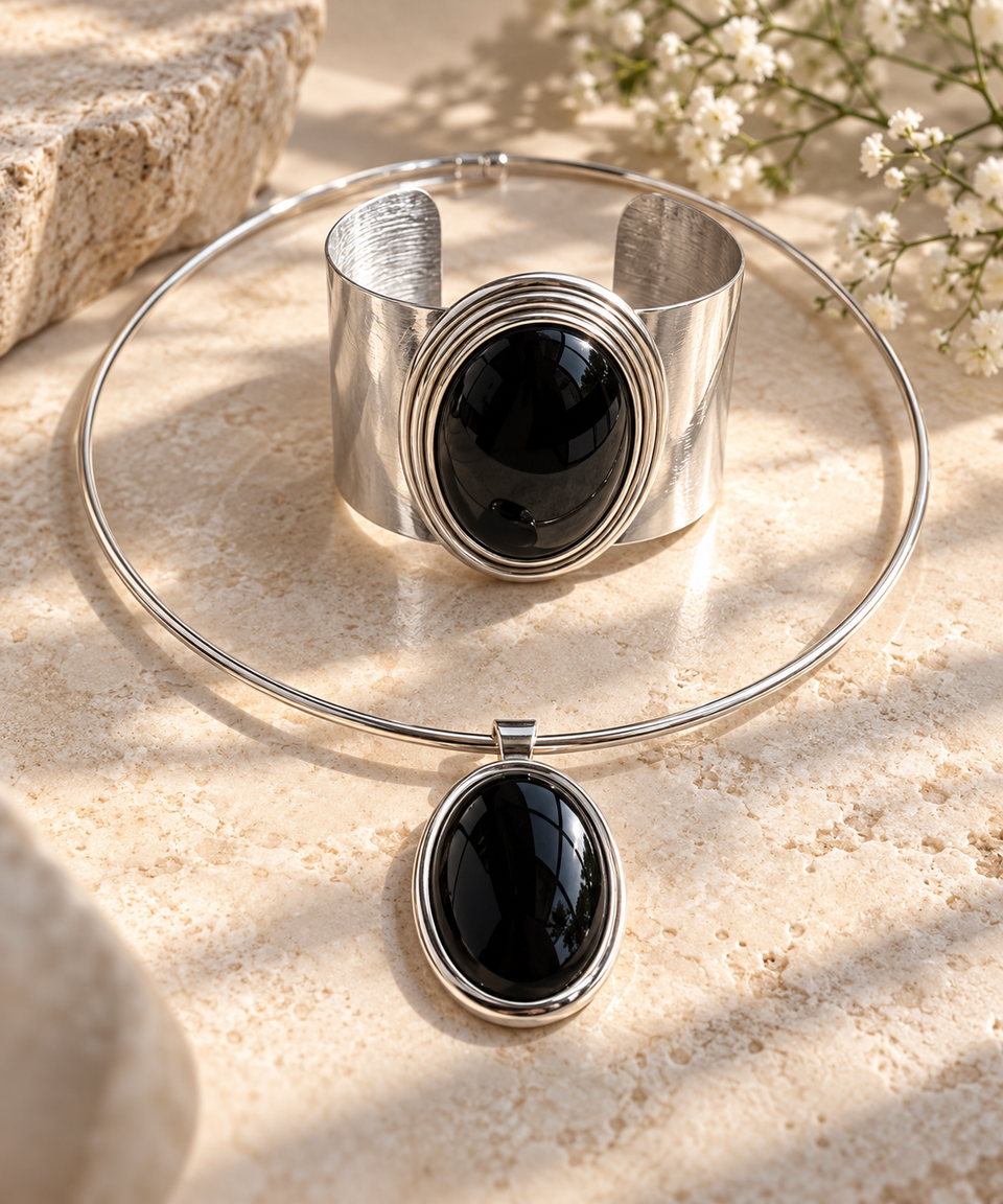 Onyx 925 Sterling Silver Signature collection