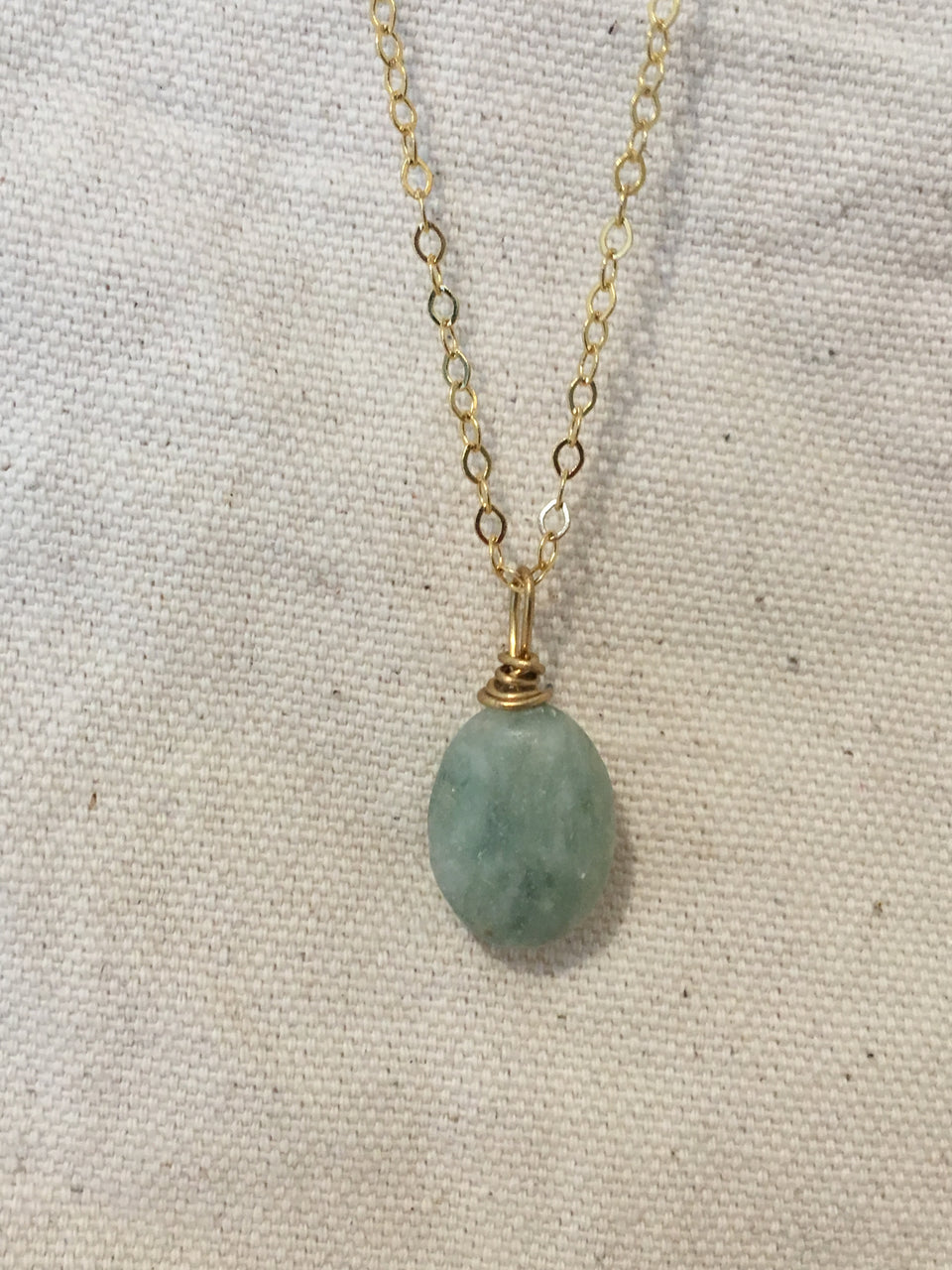 Jade charm necklace