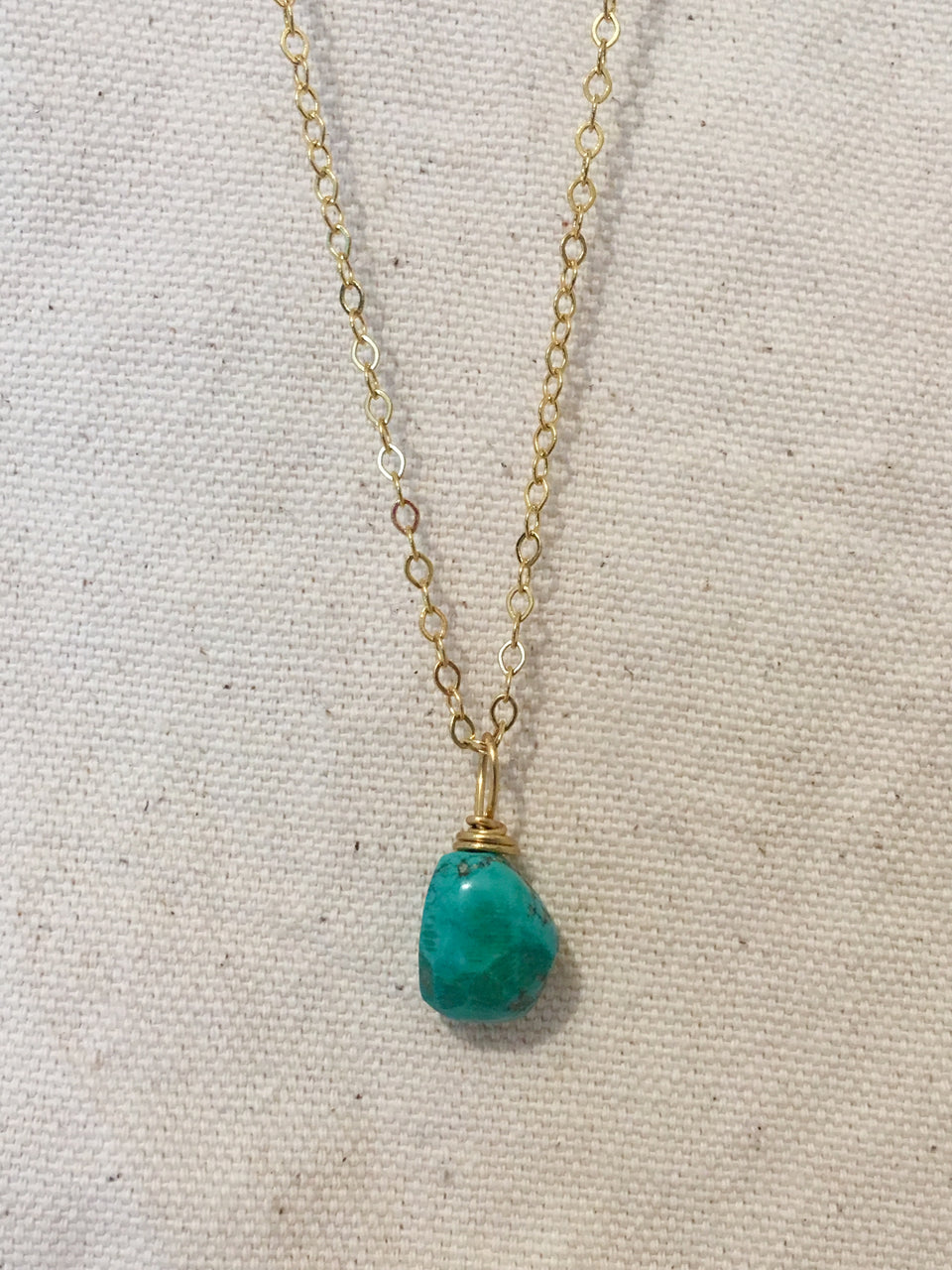 Turquoise charm necklace