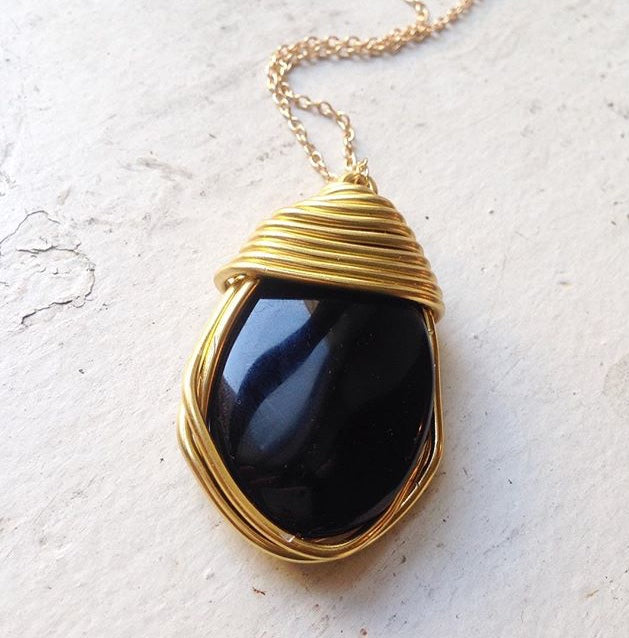 Black Onyx large Necklace